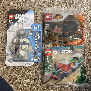 LEGO Creator Train, Jurassic World, and Star Wars Set